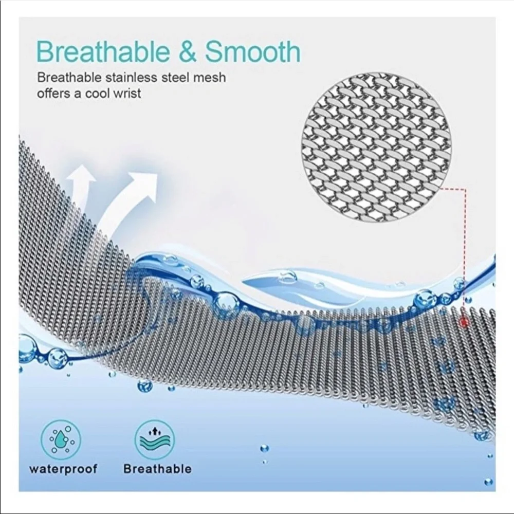 NEW[BAND] Pink Milanese Stainless For Apple Watch - Picture 7 of 8